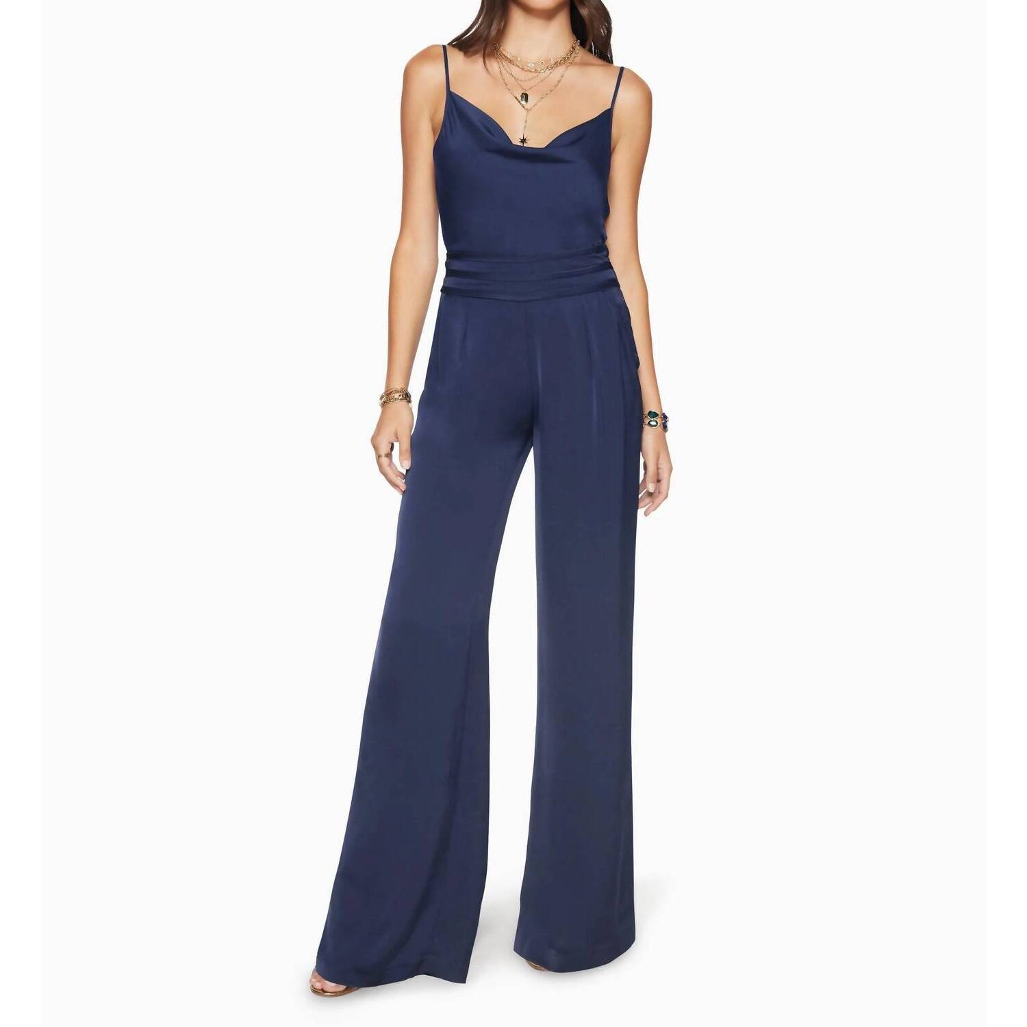 New Ramy Brook Joss Wide Leg Pants In Navy Blue